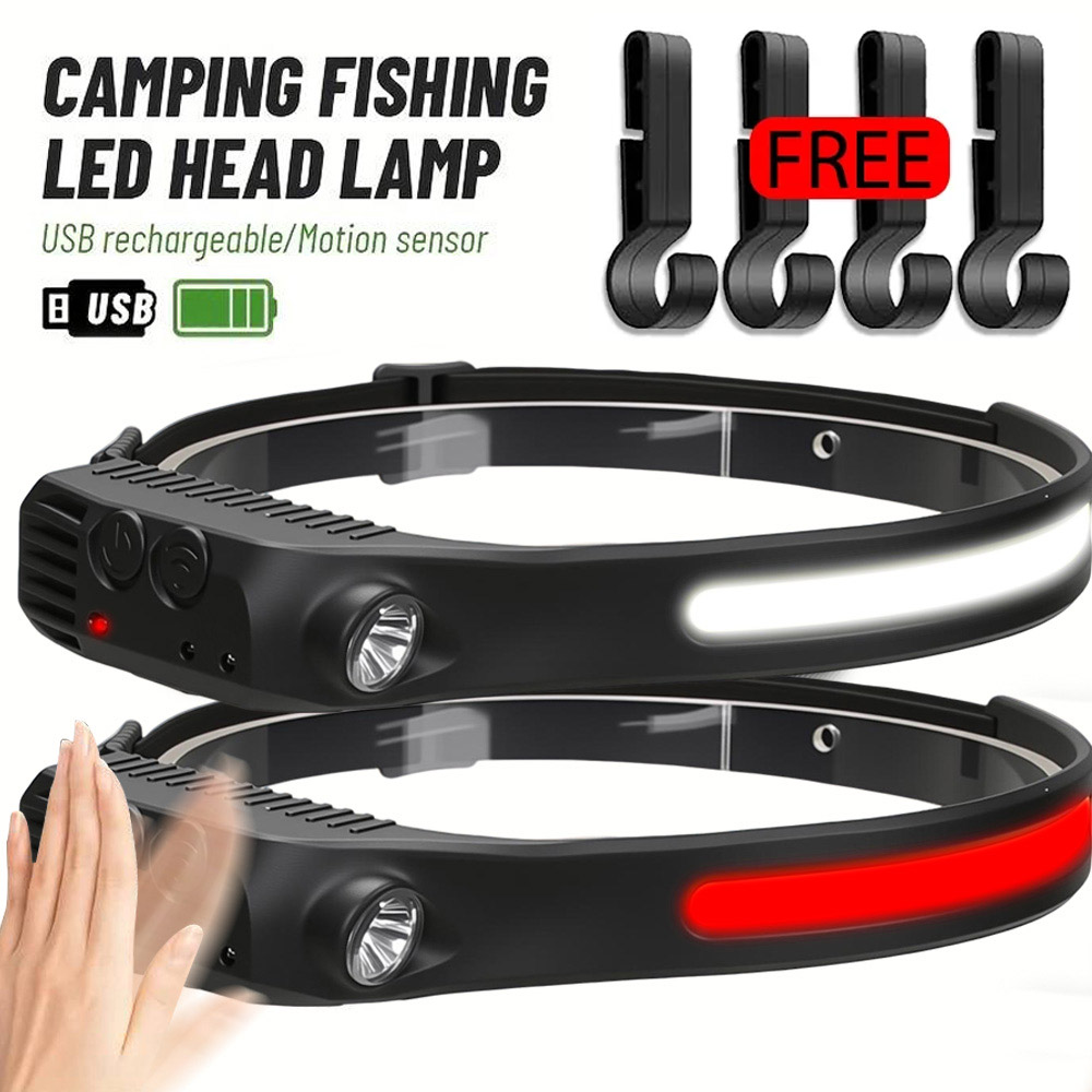 Running Headlamp - COB Sensörü Endüstriyel LED Far Şarj